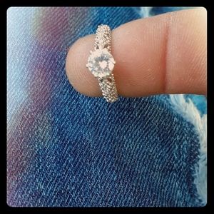 1/2 Kt Diamond and Silver Ring